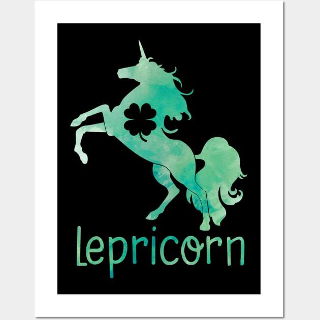 Lepricorn Unicorn Leprechaun St. Patrick's Day T-Shirt Wall Art by ADKApparel